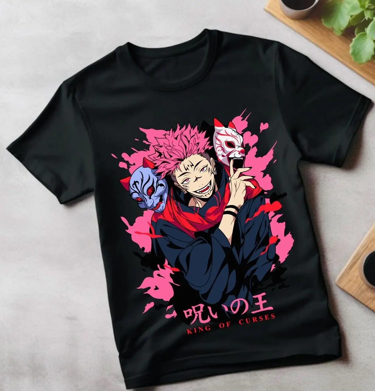 Jujutsu Kaisen Fushiguro Toji T-shirt Anime Horror Black Short Sleeve All Size