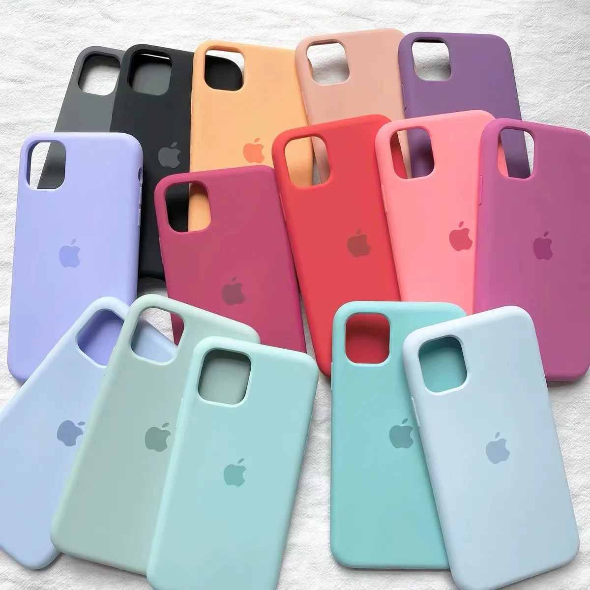 

Case for iPhone 16 15 Original Liquid Silicone Phone 14 11 12 13 Pro Max Apple Cases for iPhone 13 12 15 16 Plus Full Logo Cover