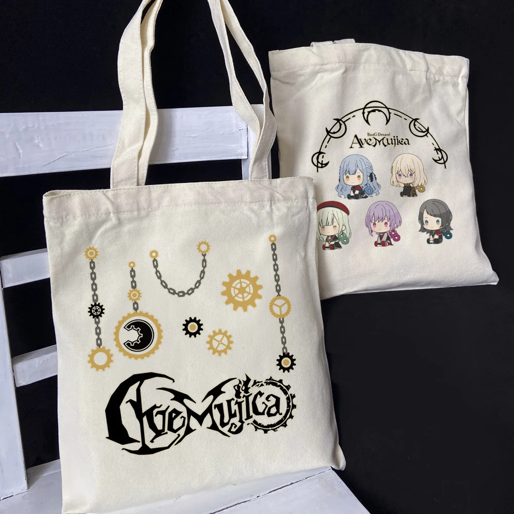 

Anime BanG Dream! Ave Mujica Mortis Doloris Shoulder Bag It's MyGO Student Canvas HandBag Cosplay Cartoon Storage Bag Xmas Gift