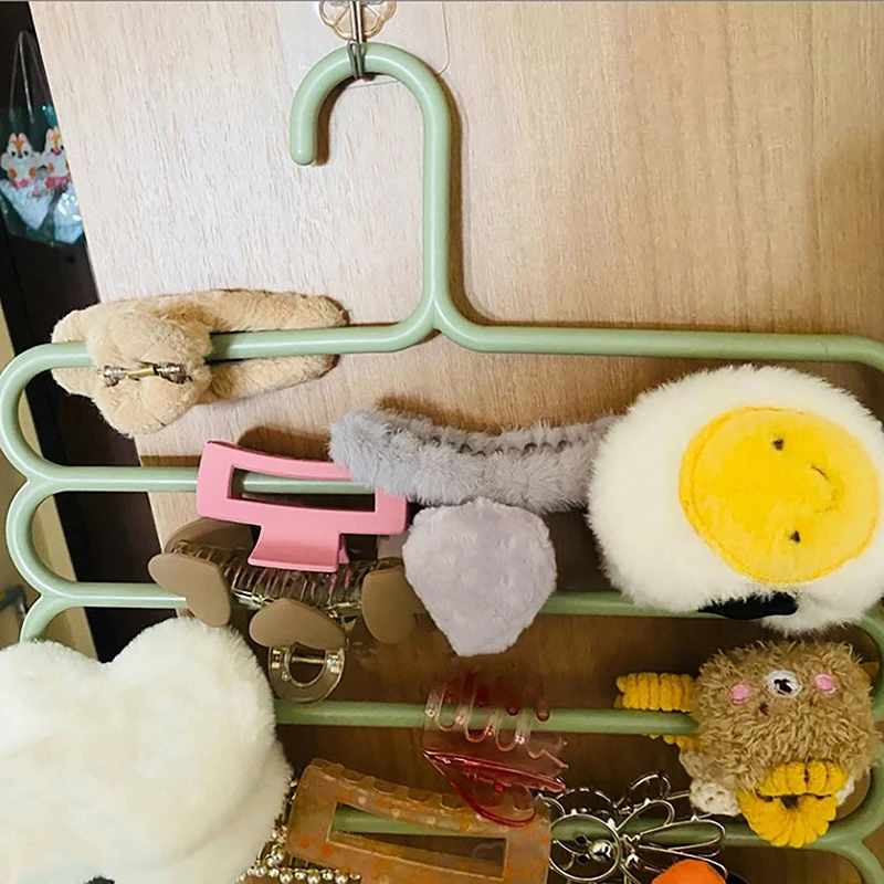 5 Layers Hair Claw Storage Rack Organizer Large Capacity Thickened Headband Holder Wall Hanging Hairpin Hanger Space For Women