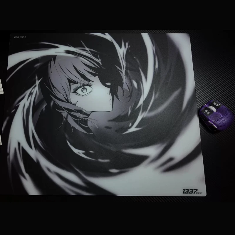 P-PANPAD MIU GLASS MOUSEPAD YUME Japan Animation Desk Glass Mat Micro-etched FPS E-sports Glass Mousepad Customizable Replica