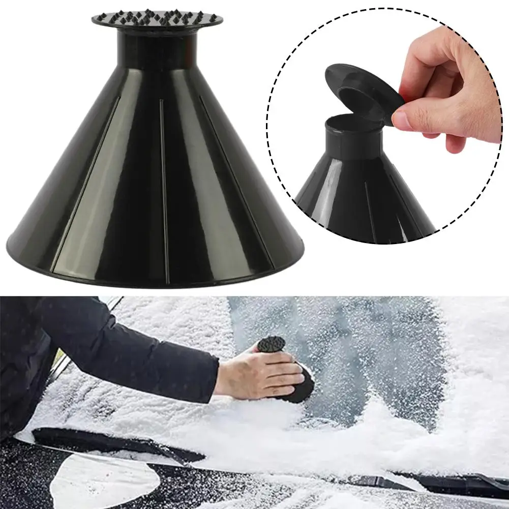 Winter Auto Car Magic Window Windshield Ice Scraper Oil Funnel Snow Remover Shovels Deicer Cone Tool Scraping Winter Accessories