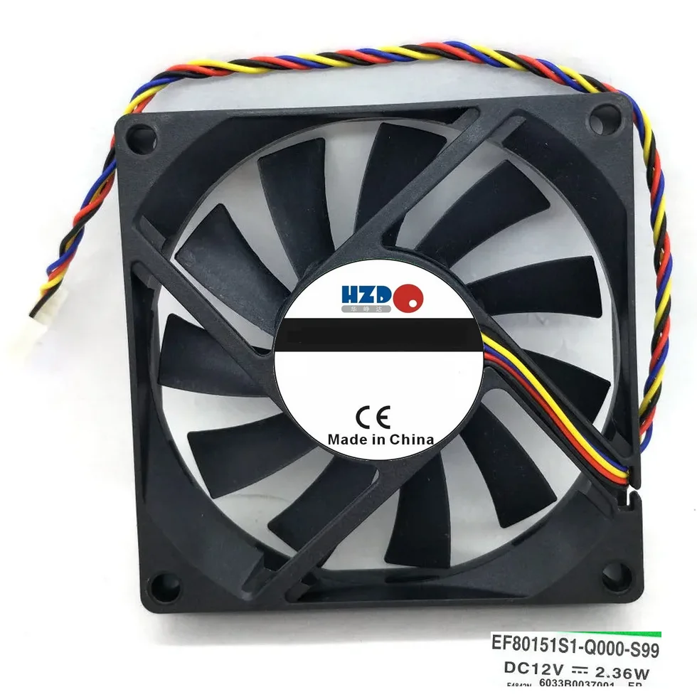 HZDO EF80151S1-Q000-S99 DC12V 2.36W 80*80*15MM 8cm 4Lines PMW cooling fan