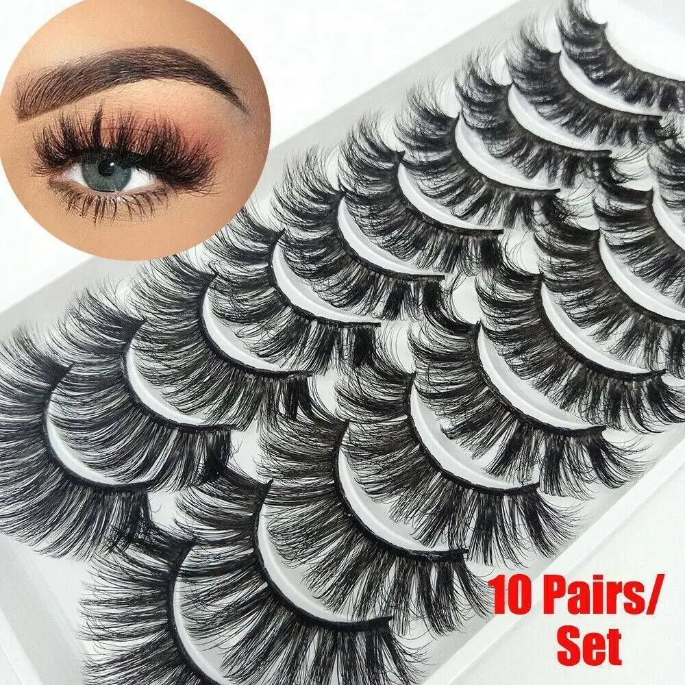 Strumenti per il trucco degli occhi con effetto multistrato per donna Estensione delle ciglia Ciglia finte Capelli di visone 3D Volume completo spesso