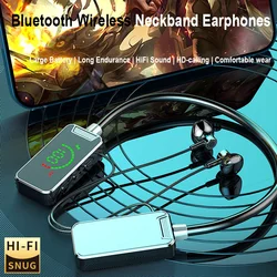 Bluetooth Earphone Wireless Headphone Sport Game HiFi Stereo Neckband Neck-hanging Bluetooth Headset with Mic For xiaomi Lenovo