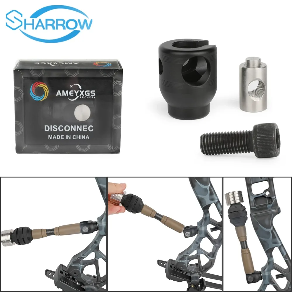 Archery Bow Stabilizer Quick Disconnect Adapter Mount Detach Balance Bar Joint Shock Absorber,Bow and Arrow Shooting Accessories