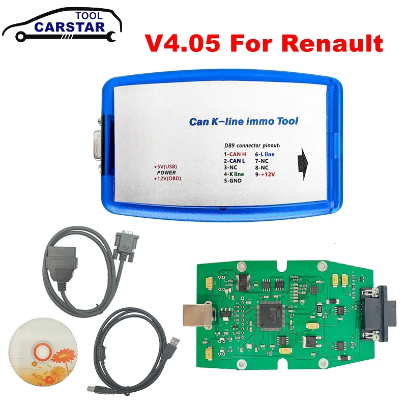 

For Renault Can K-line Immo Tool V4.05 Fit for Renault CAN / K-line ECU Tool OBD2 Programmer Tool Read / Write EEPROM