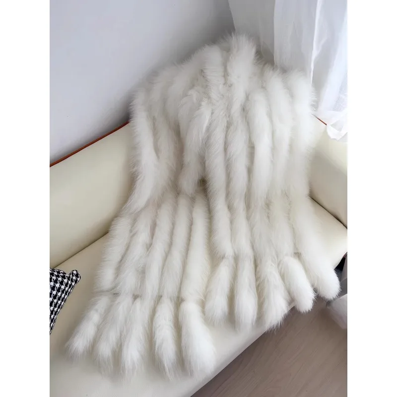 Temperament big female protagonist aura fox fur scarf real fur warm shawl thickened female fur big scarf multi-functional