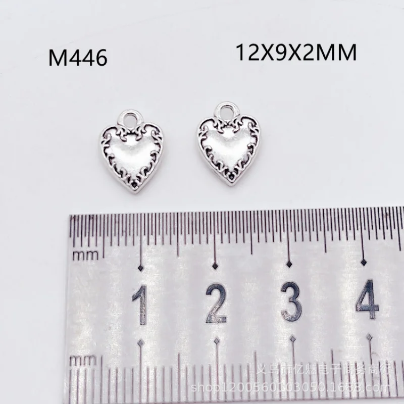 Factory Direct Sales 100Pieces 12x9mm Antique Hand-Made Pendant Love heart Clothing Bag Pendants