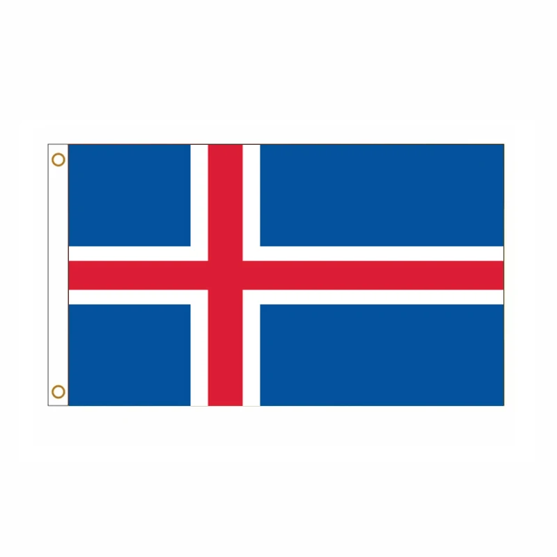 5 Pcs/lot Iceland National Flag 90x150cm Iceland Flag The Republic of Iceland National Flag wholesale