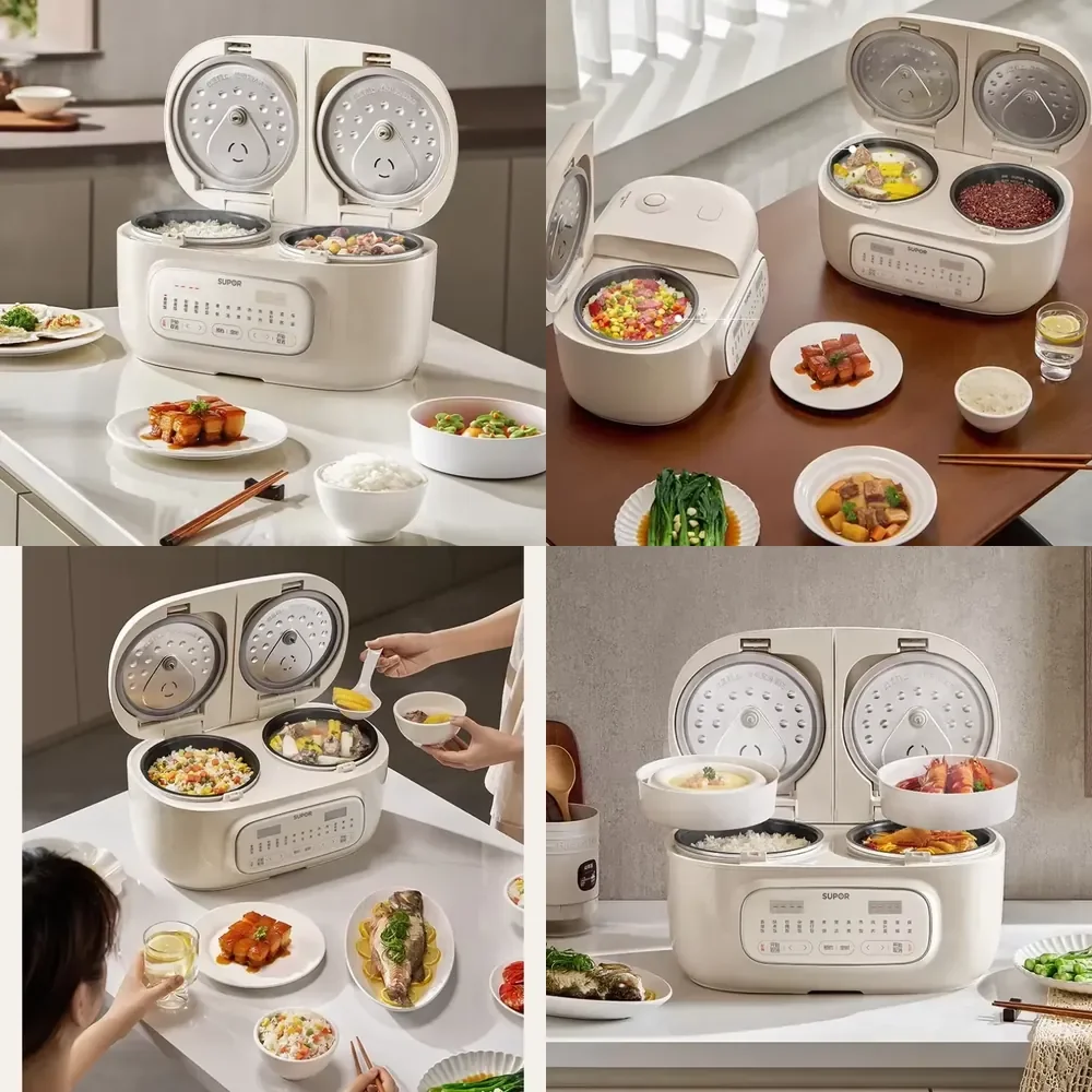 2026 Double Bile Rice Cooker for Household Use New Double Pot Rice Cooker Multi-functional Pressure Rice Cooker for Food