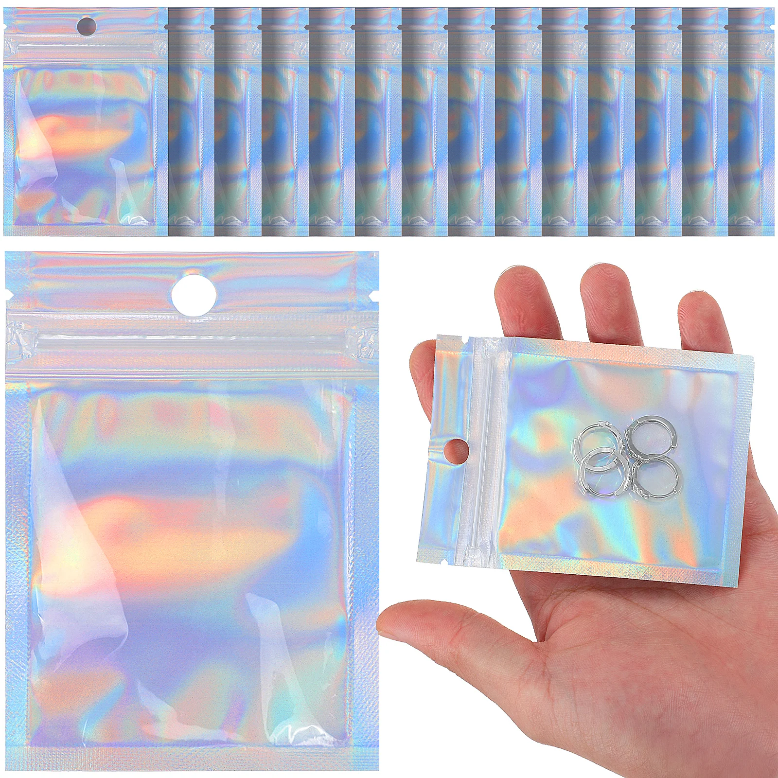 

300 Pcs Sealed Bags 7x10CM Protective Storage Pouches for Jewelry Snacks Seasonings Grains Stationery Reusable Plastic Zipper