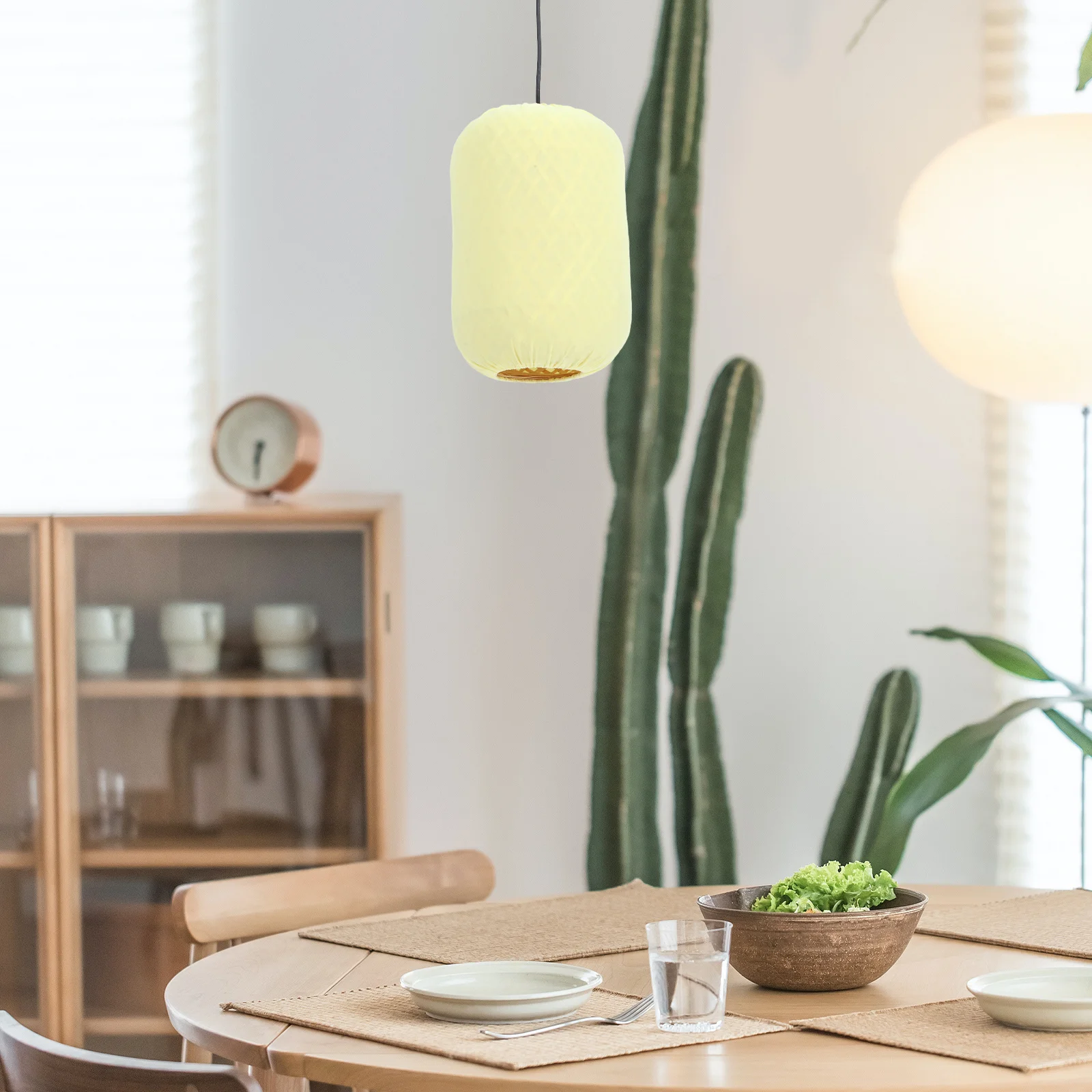 

1pcs Bamboo Woven Pendant Lamp Handcrafted Lantern For Dining Room Ceiling Light Farmhouse Boho Decor Kitchen Island