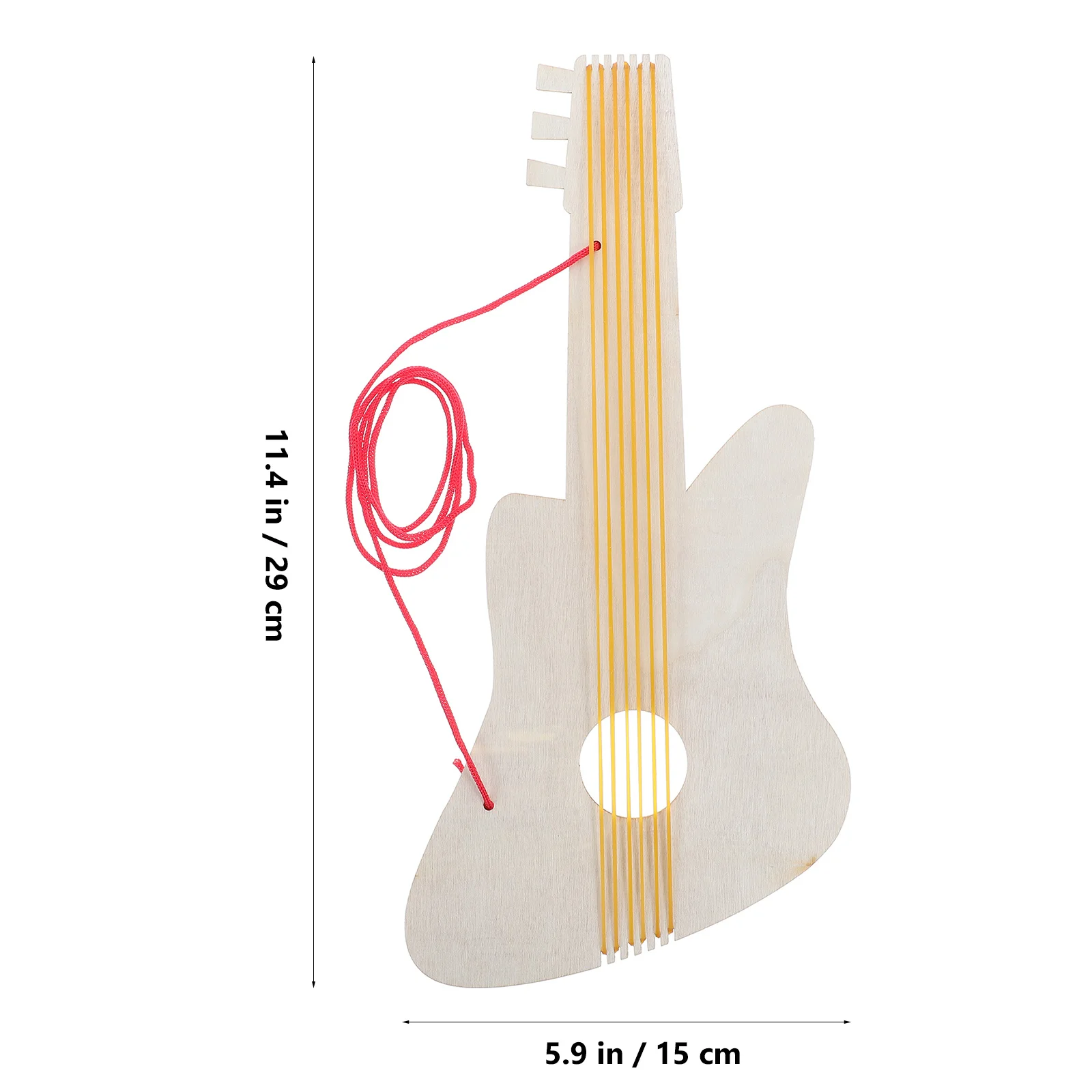 4 set di chitarra in legno per bambini per la scuola materna, pittura fai da te, strumento musicale vuoto incompiuto, design portatile per bambini