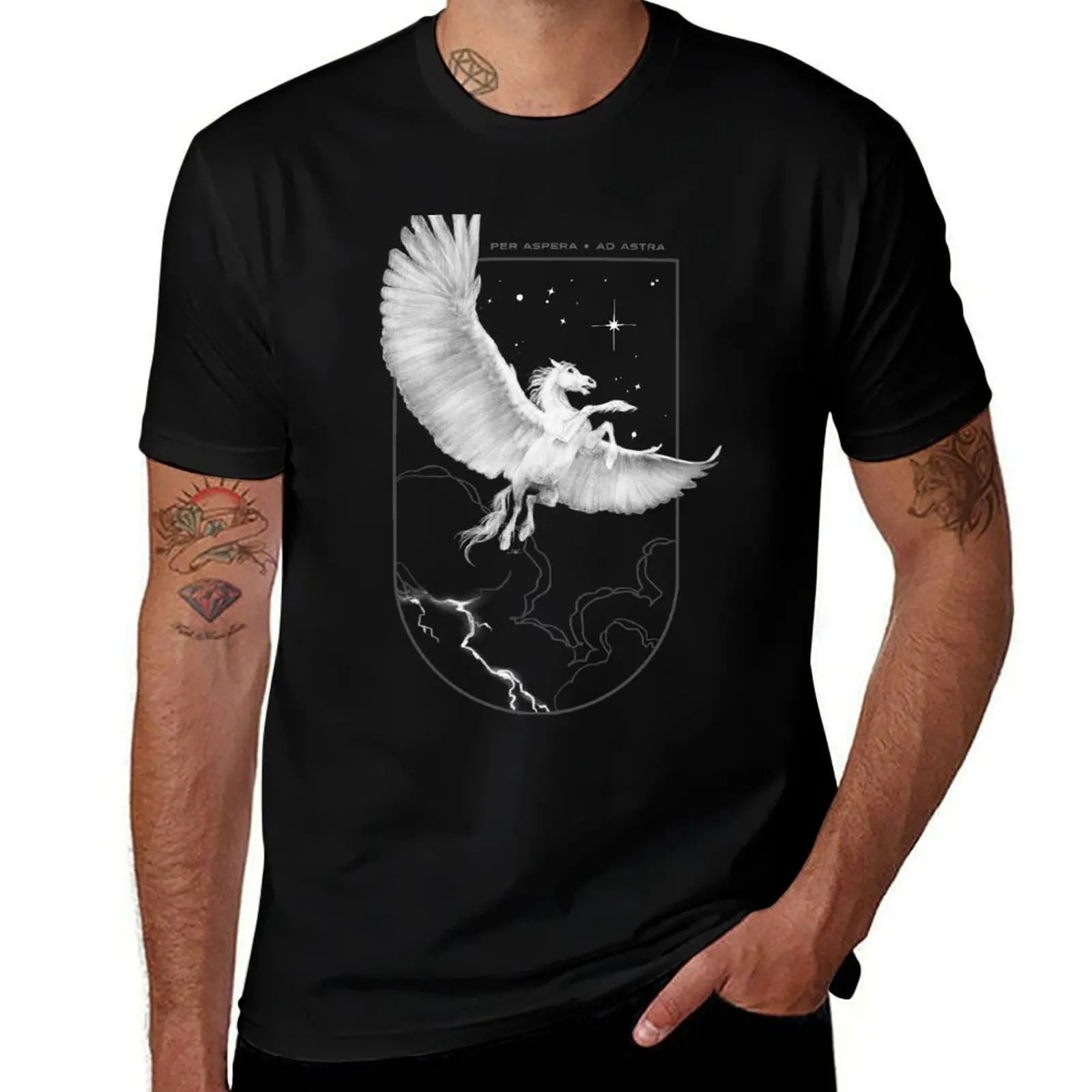 

Pegasus Ad Astra T-Shirt t shirt man luxury t shirts for man graphic tees t shirt custom print T-shirt