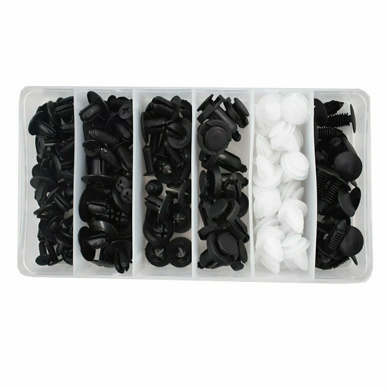 100Pc Auto Car Fender Liner Fastener Bumper Interior Trim Retainer Push Clip Pin