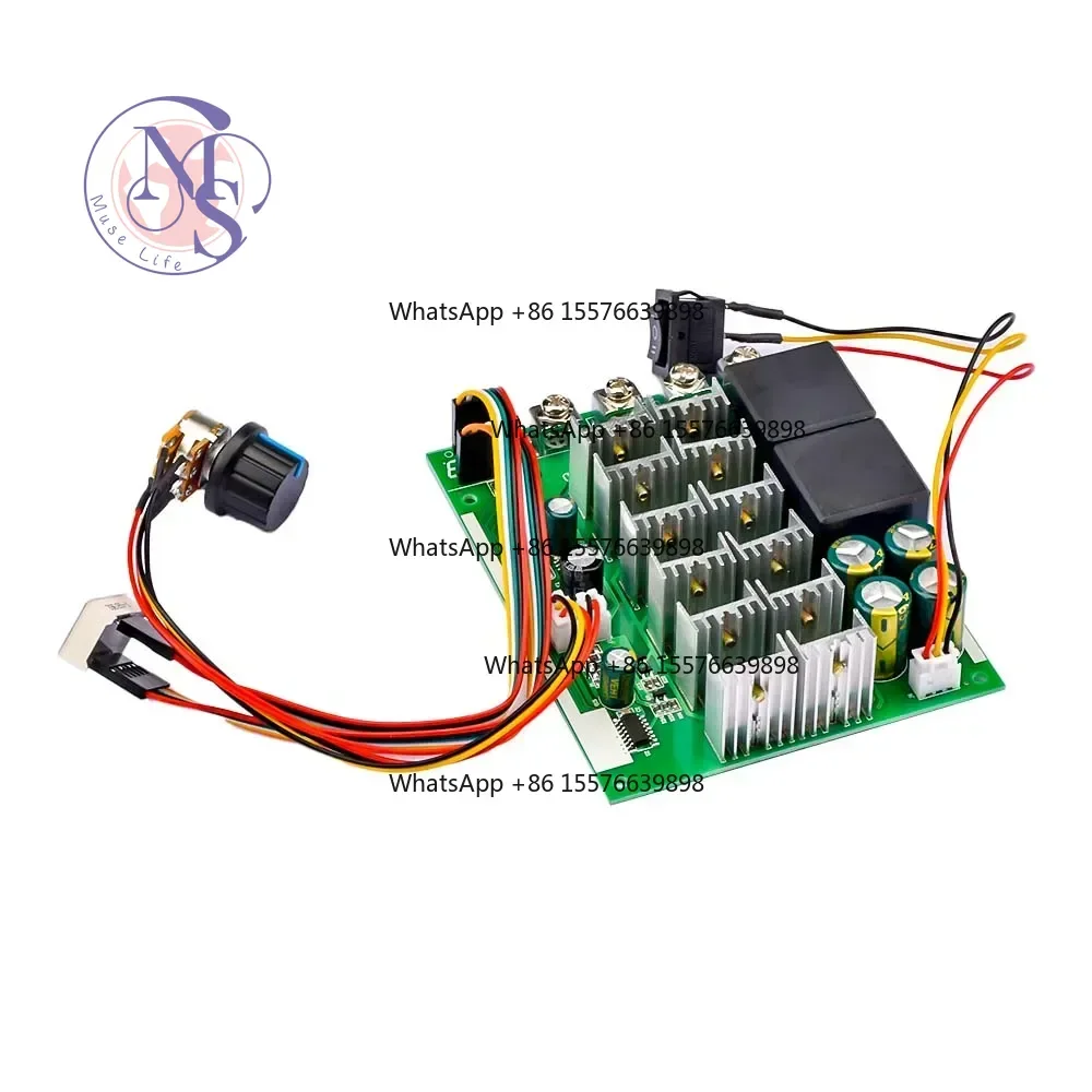 DC10-55V 60A Digital Display PWM Speed Controller Module Forward Reversal 0~100% Adjustable DC Motor 12V 24V 36V 48V MAX 100A