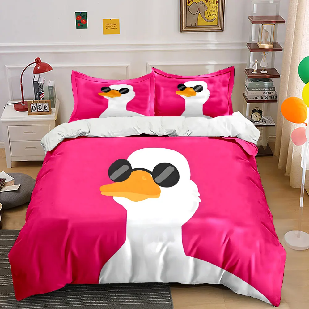 "Modern Goose Decor Set" Bedding Set with 1 Duvet Cover 2 Pillowcases Single Double King Queen, Gift