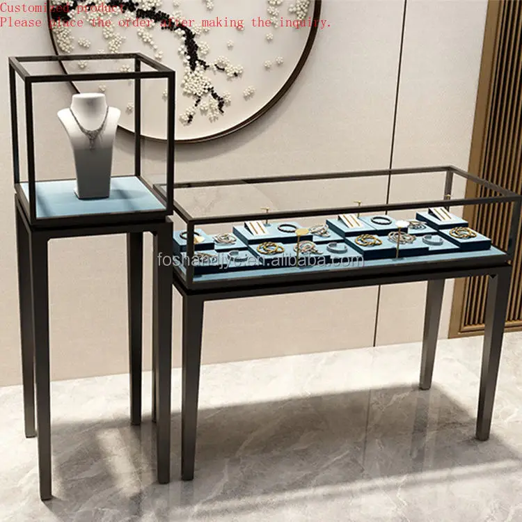 Custom.Top Quality Factory Price Jewelry Display Cabinet Set Luxury Cabinet Custom Luxury Jewelry Display Stand Showroom Display
