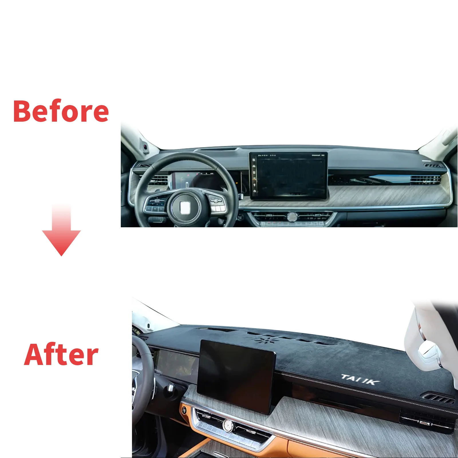 

fit for GWM Tank 500 2022 2023 2024 WIHTE LOGO Dashmat Dashboard Cover Pad DashMat Sunshade Car Accessories Protective Carpet