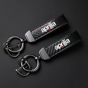 Motocicleta Carbon Fiber Leather Keychain, ferradura Buckle, Jóias para Aprilia RSV4, RS660, Tuono 660, RSV1000, R, Caponord 1200 6 principais vendas chaveiro aprilia - №1