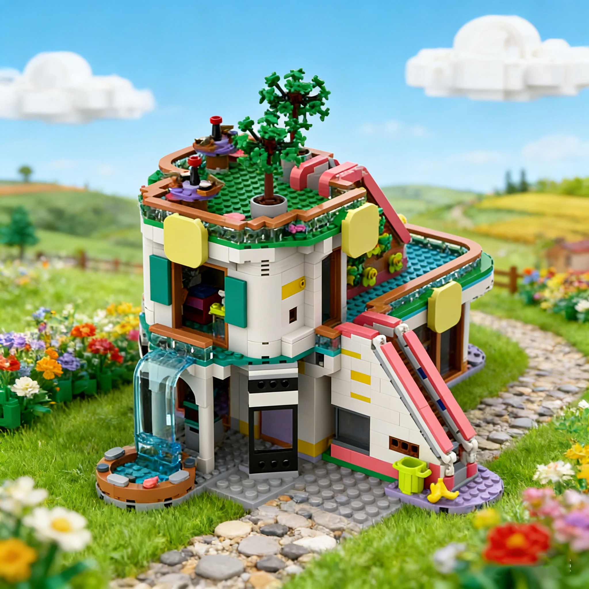 1085 PCS Customize town Hall MOC Customize Modular Building Block Technology Model Design Educational DIY Boy Toy Christmas Gift