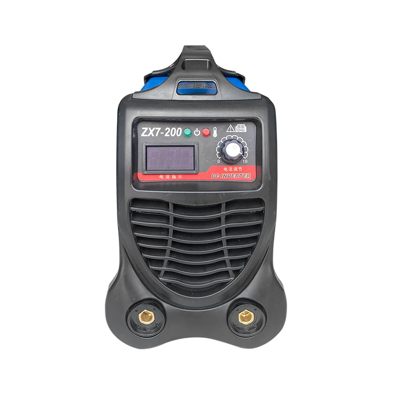 ماكينة لحام منزلية صغيرة من الدرجة الصناعية بقوة 220 فولت ماكينة لحام تيار متردد من النحاس بالكامل ZX7-200 لحام يدوي