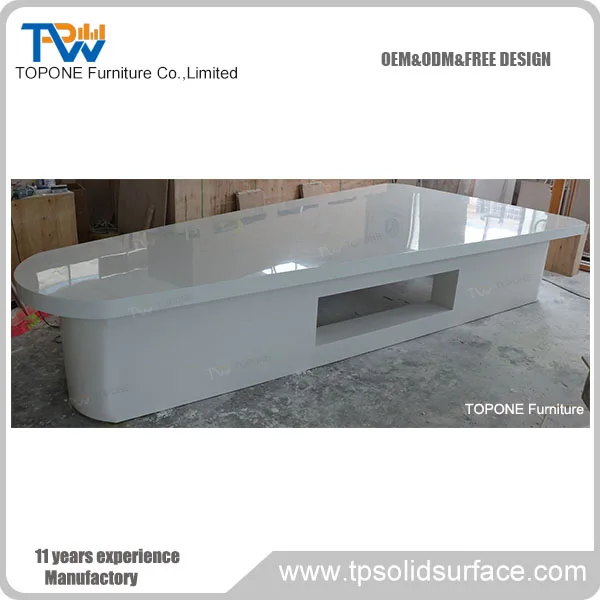 Topone Furniture Factory 20 Seats Solid Surface Conference Table Design