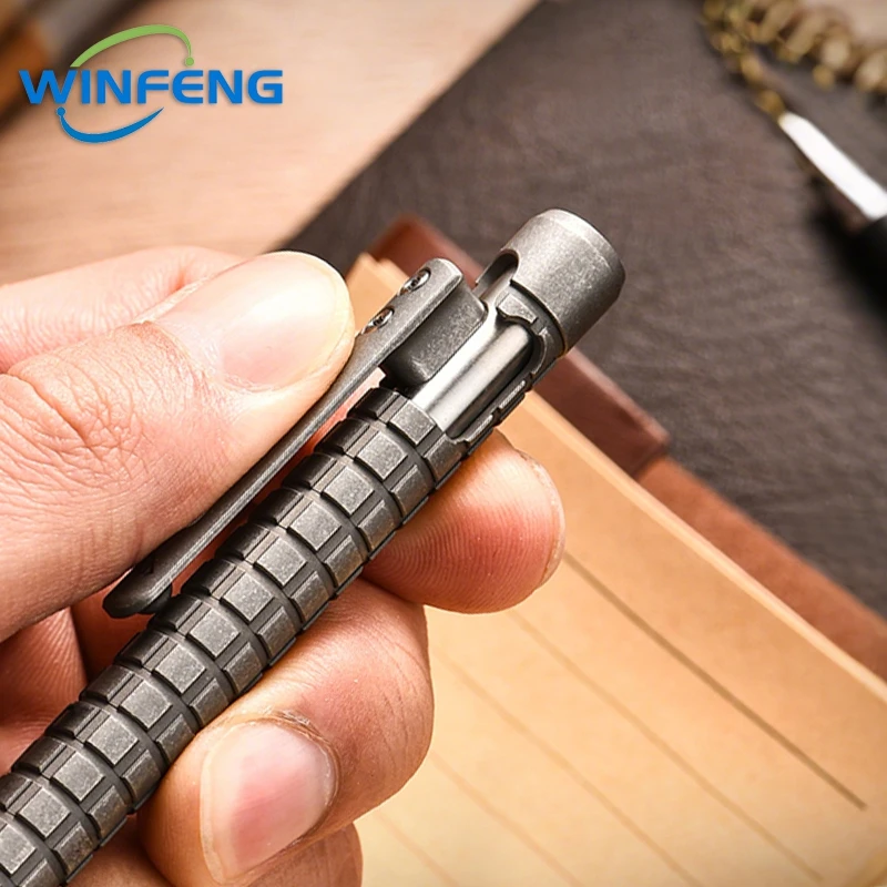 High Quality Titanium Alloy Tactical Pen PEI Signature Pen Student Office Stationery Emergency Window Breaker Survival Supplies