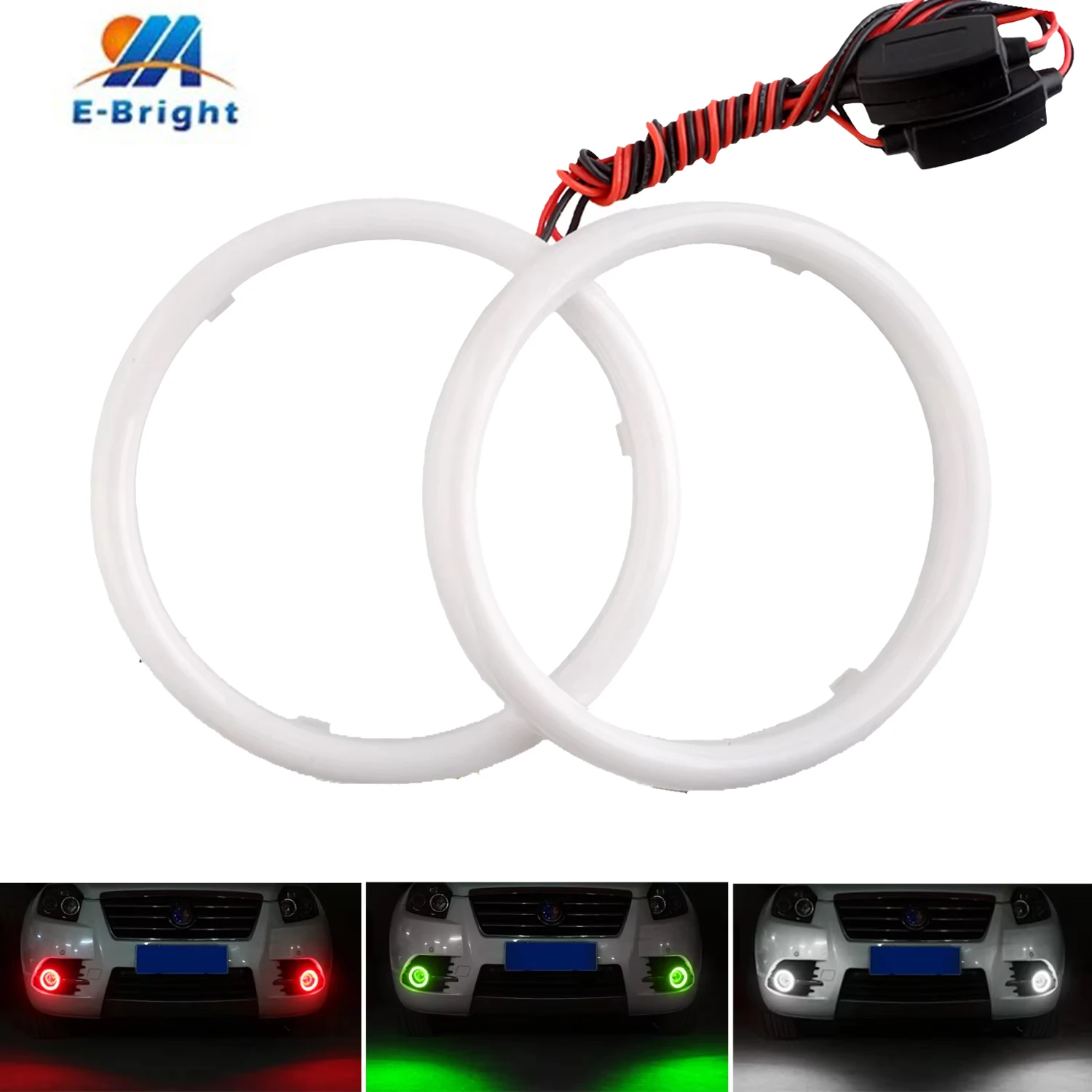 

2pcs COB Angel Eyes 9-30V With Cover Halo Rings Cotton Lights For LED Car Motorcycle Headlights Fog Lamps Car Accessories