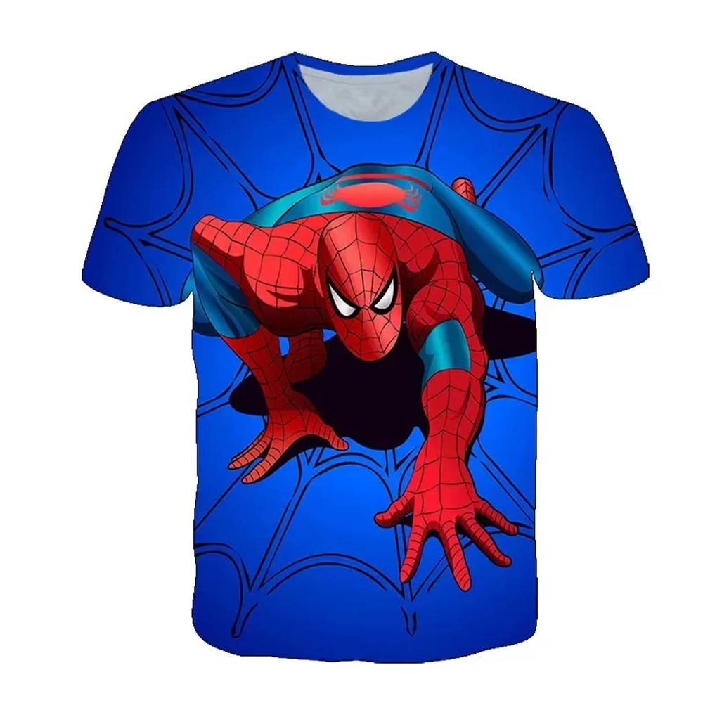 

Boys Summer T shirts Disney Spider Man The Avengers 3D Printed T-shirts Cartoon Print Children's Short Sleeves Round T-shirt Top