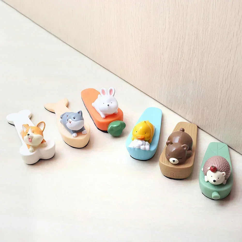 HOT Cute Animal Door Stopper Wedge Door Catcher Block Guard Prevents Injuries Non Slip Door Stop Family Office Protection Supply