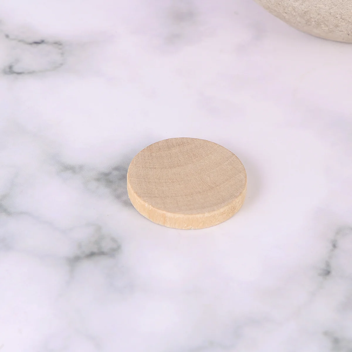 50 قطعة قسط الخشب الصلب أقراص مستديرة 30 مللي متر عرض 5 مللي متر سمك Craft بها بنفسك قطع الحرفية الرياضيات التدريس الدعائم شرائح خشبية #4