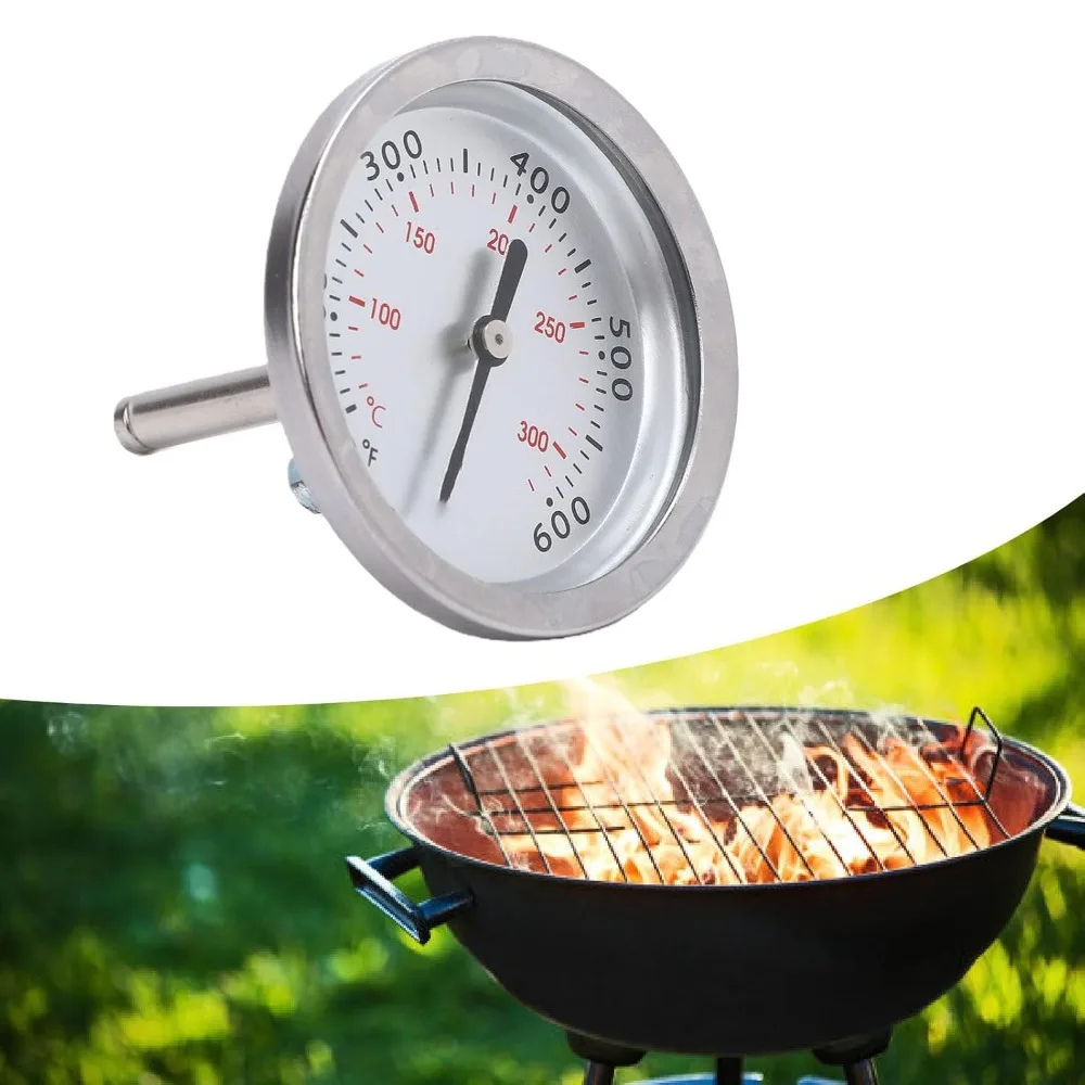 Stainless Steel Stainless Steel Thermometer Silver Center Mount Pointer Thermometer High Accuracy Compact