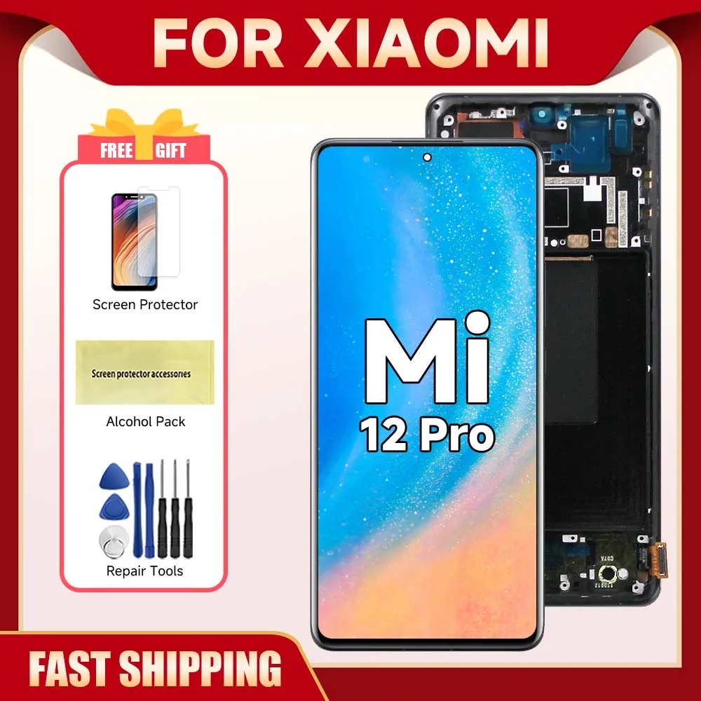 For Xiaomi 12 Pro 6.73\'\'For Mi 12 Pro 2201122C 2201122G LCD Display Touch Screen Digitizer Assembly Replacement