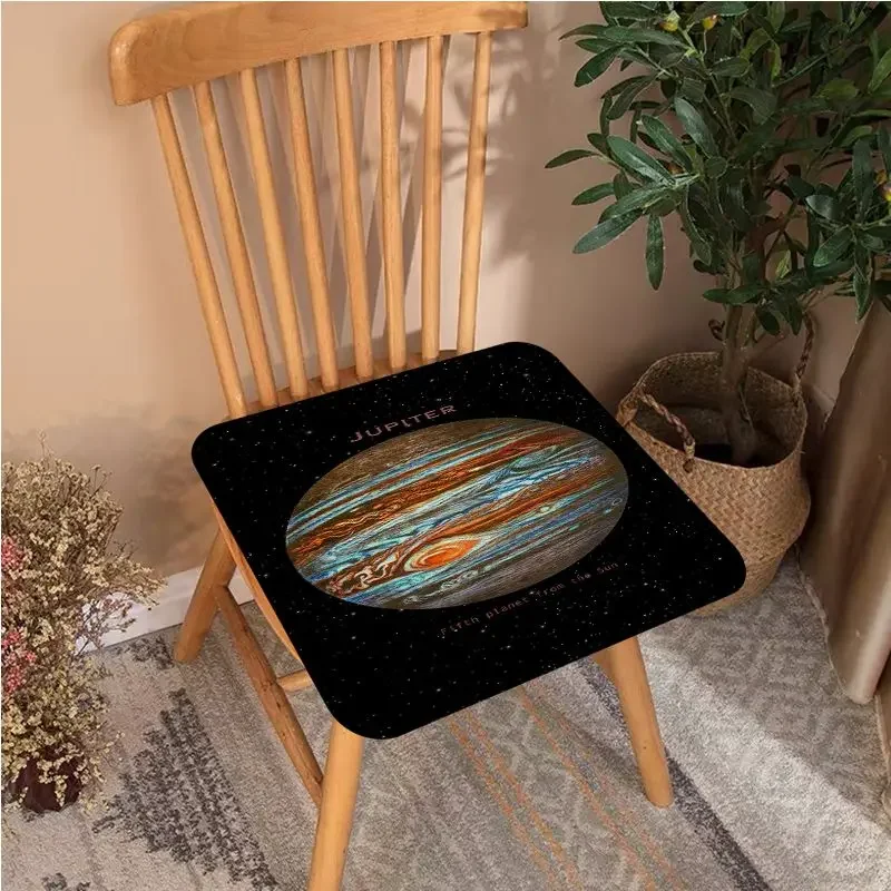 Space Travel Universal Planet Mars Pluto Venus Art Seat Pad Household Cushion Soft Plush Chair Mat Office Bar Stool Seat Mat