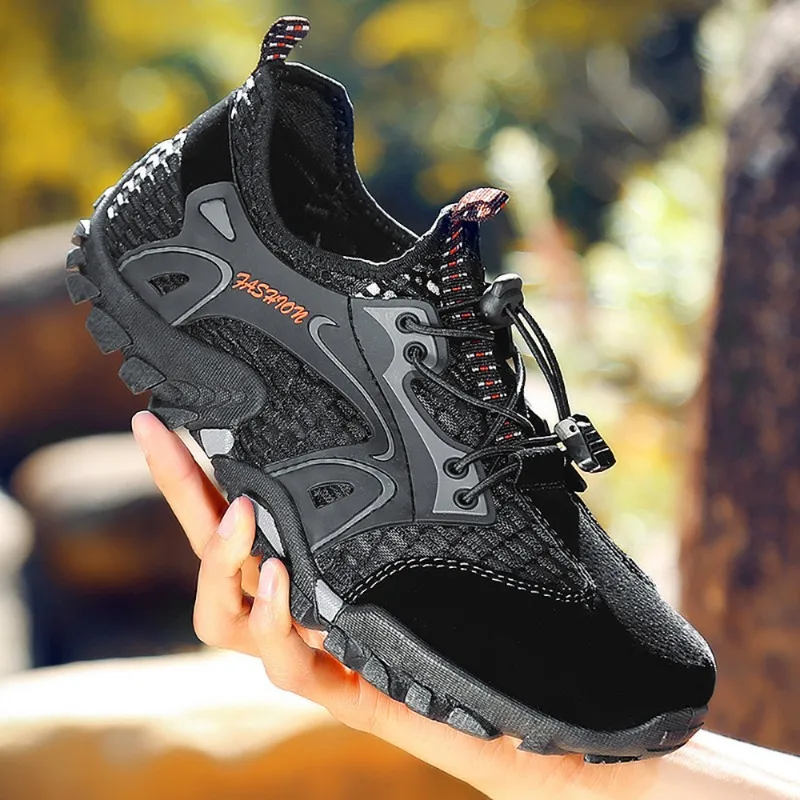 Mens Hiking Shoes Breathable Lightweight Mesh Outdoor Trail Running Water Wading Mountain Climbing Non Slip Sneakers