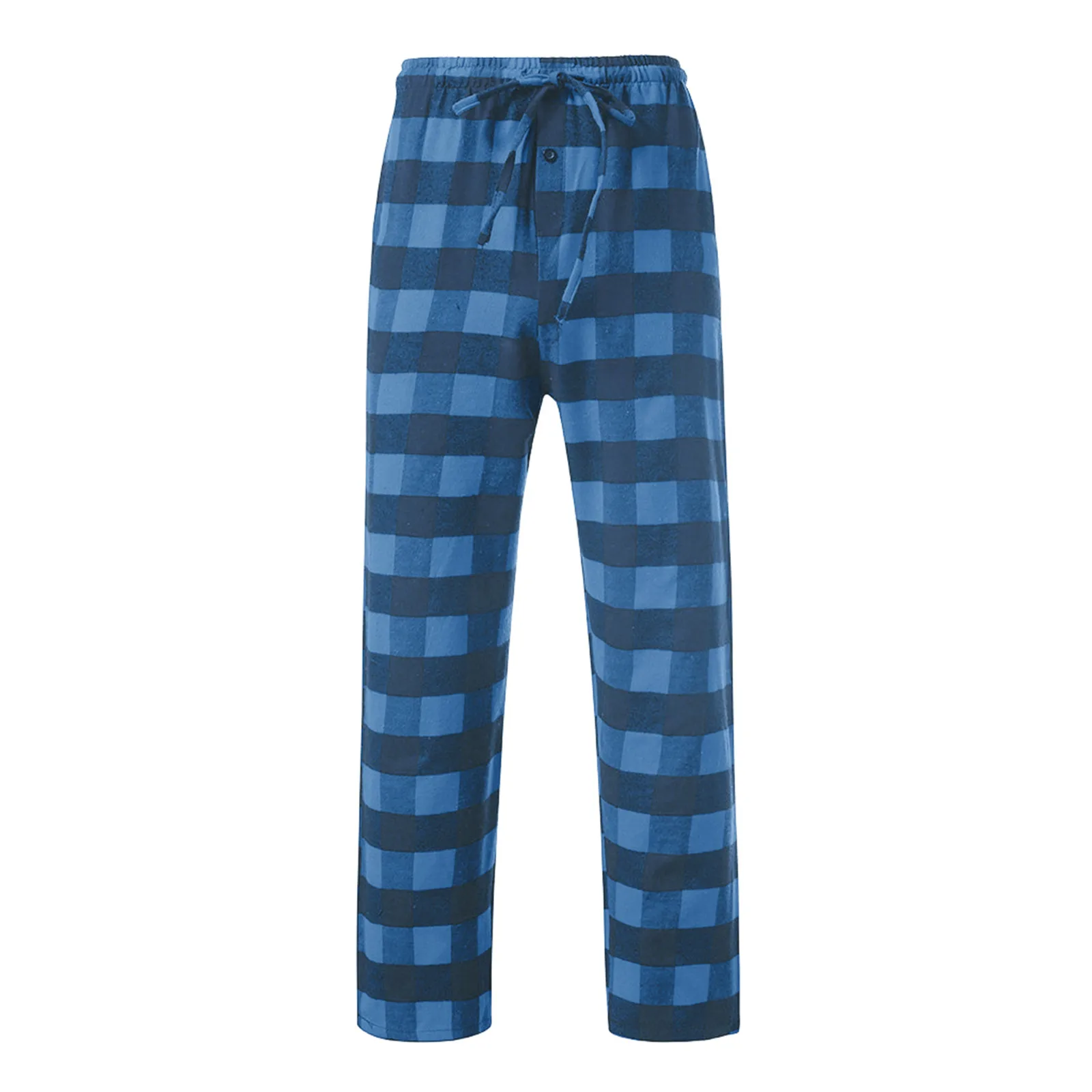 2024 New Plaid Pants Men Fashion Casual Loose Sport Plaid Pajama Drawstring Trousers Wide Leg Pants Autumn Spring Streetwear