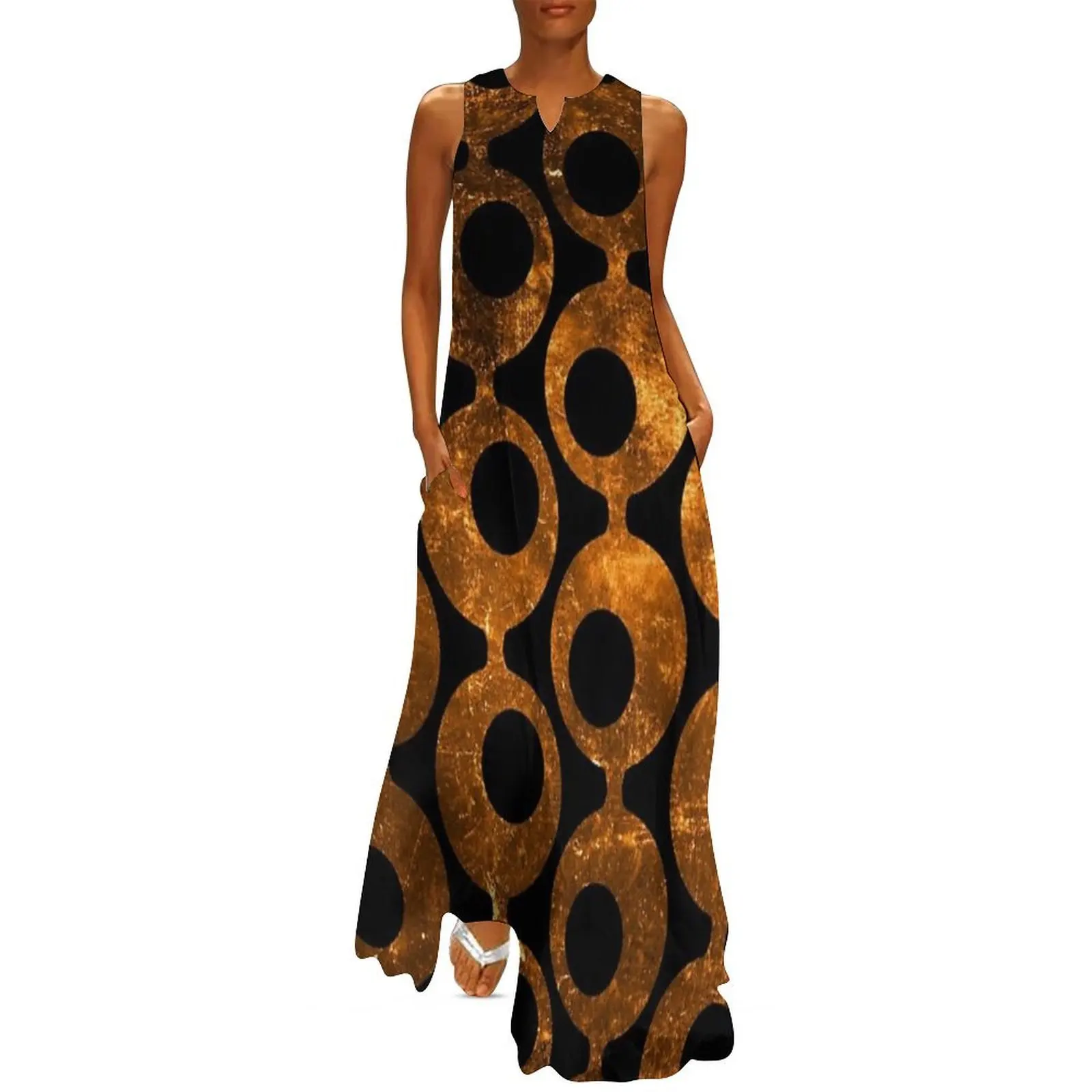 

Golden MOD Circles Long Dress summer dresses womens 2025 dresses for woman 2025 Woman's evening dress summer dress women 2025