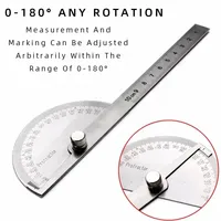Hot Sell New Protractor Angle Ruler Dividing Gauge Angle Ruler 180 Degree Semi Circular Carpenter Angle Ruler 14cm 1PC