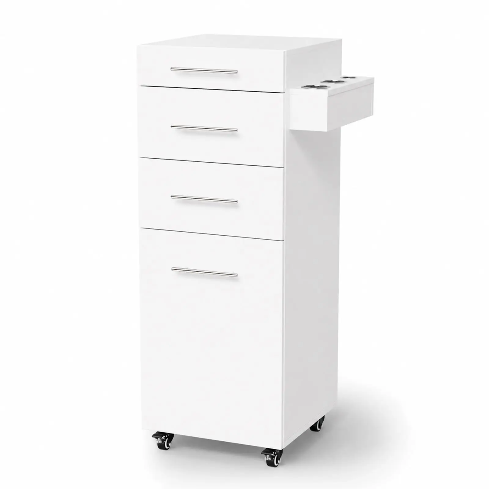Salon Cart with Wheels, 3-Tier Rolling Hair Styling Station, 2 Drawers & Adjustable Shelf, Hair Dryer Holder, Mobile