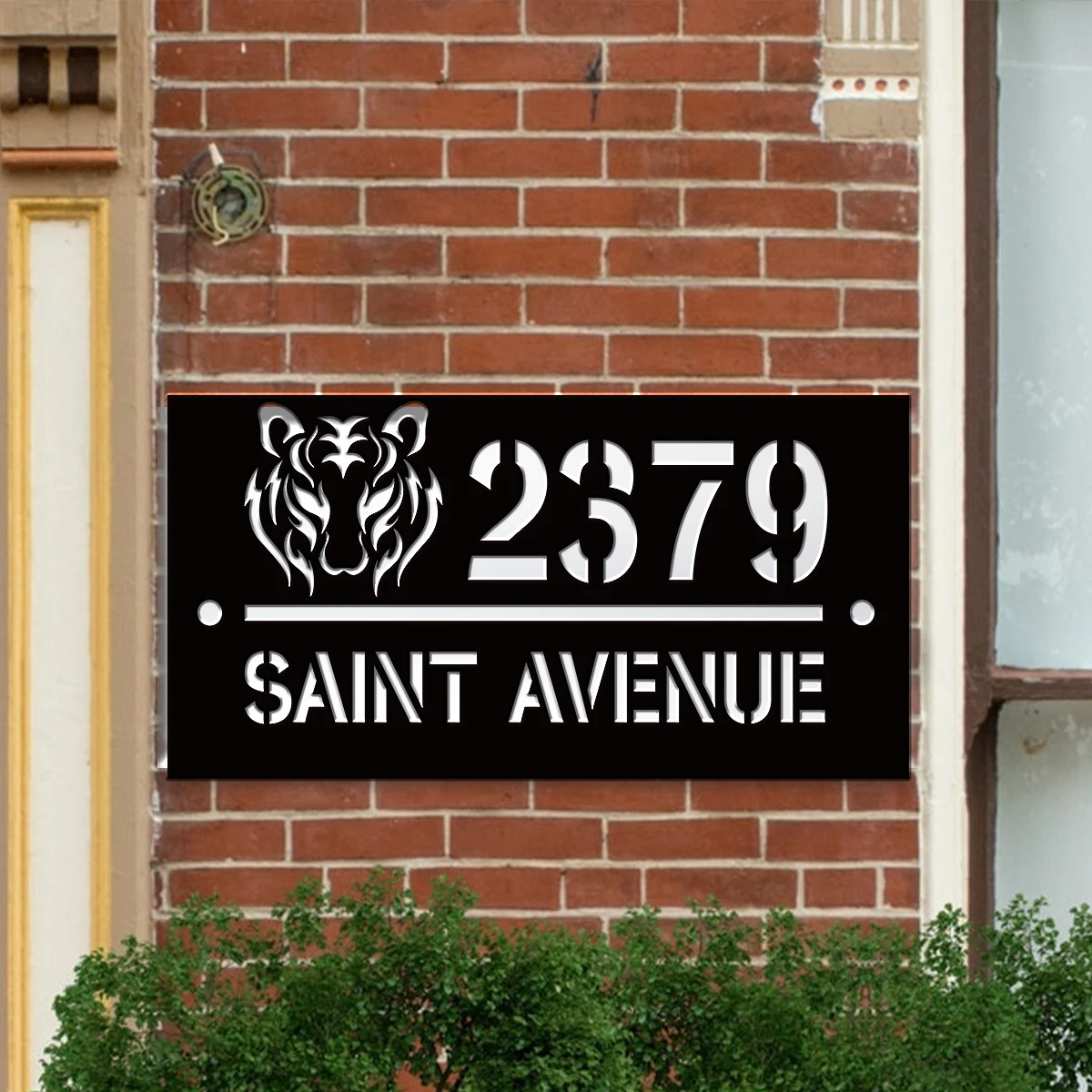 1 Pieza de Placa de Acrílico Personalizada con Número y Texto de Tigre y Tortuga, Letrero para Puerta de Casa, Decoración para Hogar, Habitación, Jardín, Regalo de Cumpleaños o Boda