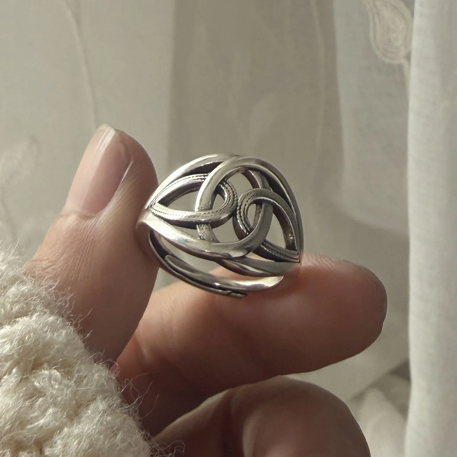 925 Sterling Silver Rings for Women Couple Minimalist Handmade Simple Retro Cross Line Ring Fine Jewelry Gift Prevent Allergy