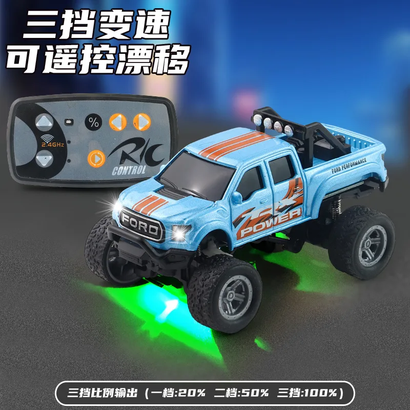 Simulazione mini modello di auto in lega telecomandata 2.4G, velocità regolabile, giocattolo per auto da corsa fuoristrada, regalo di festa ideale per ragazzi
