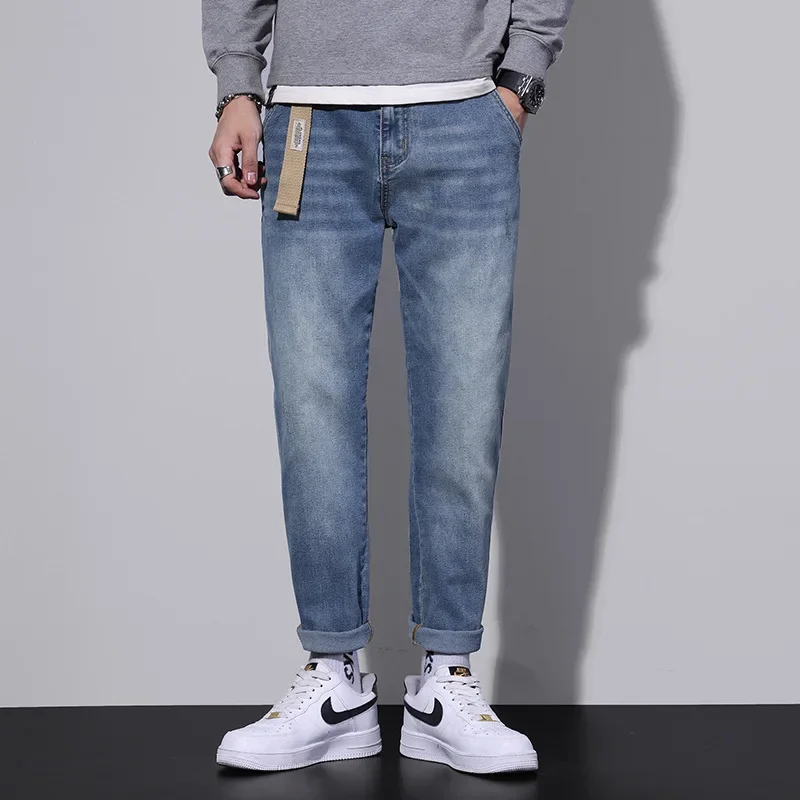 2024 New Winter Autumn Mens Cotton Casual Jeans for Men High Quality Male Pants