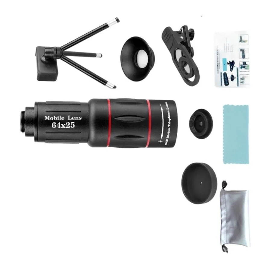 

18/28/36/64X Clip Type Telescope Telephoto Mobile Phone Lens Photography Lens