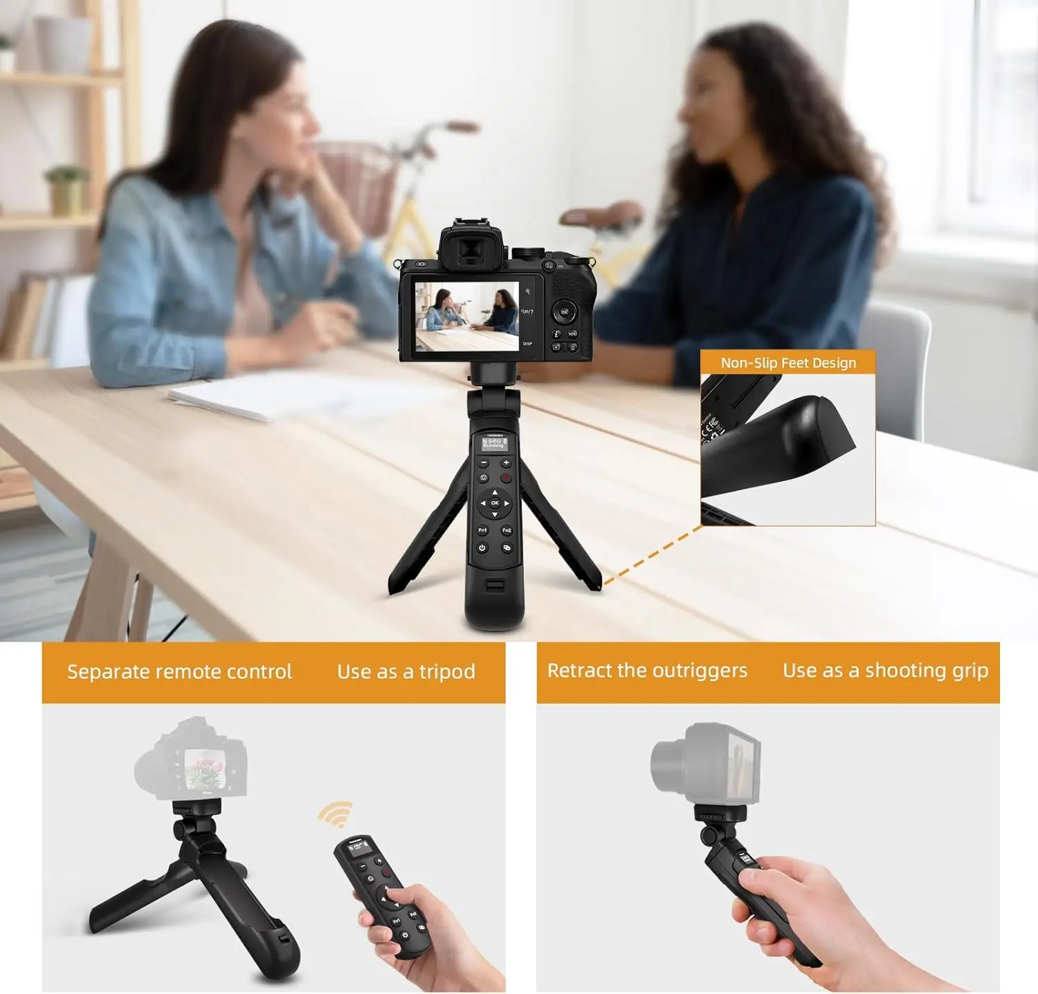 Trípode de agarre de disparo inalámbrico con pantalla OLED, Control remoto, liberación del obturador para Nikon B600/A1000/Z30/Z50/Z50II/Zfc/Z5/Z6II/