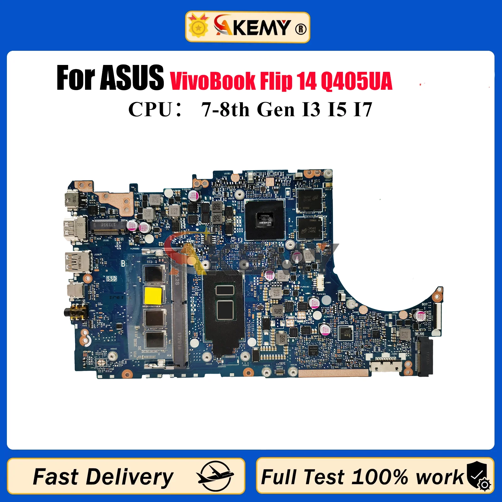 

TP410UF Laptop Motherboard For ASUS TP410U VivoBook Flip 14 Q405UA TP410UR TP410UQ TP410UAR TP410URR Mainboard With I3 I5 I7 CPU