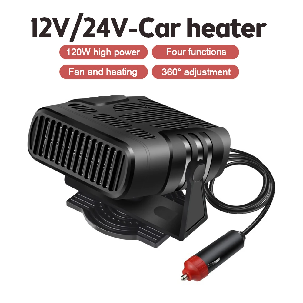 12V/24V 120W/200W Car Heater Electric Cooling Heating Fan 360 Degree Rotation Auto Heater for Interior Accessories