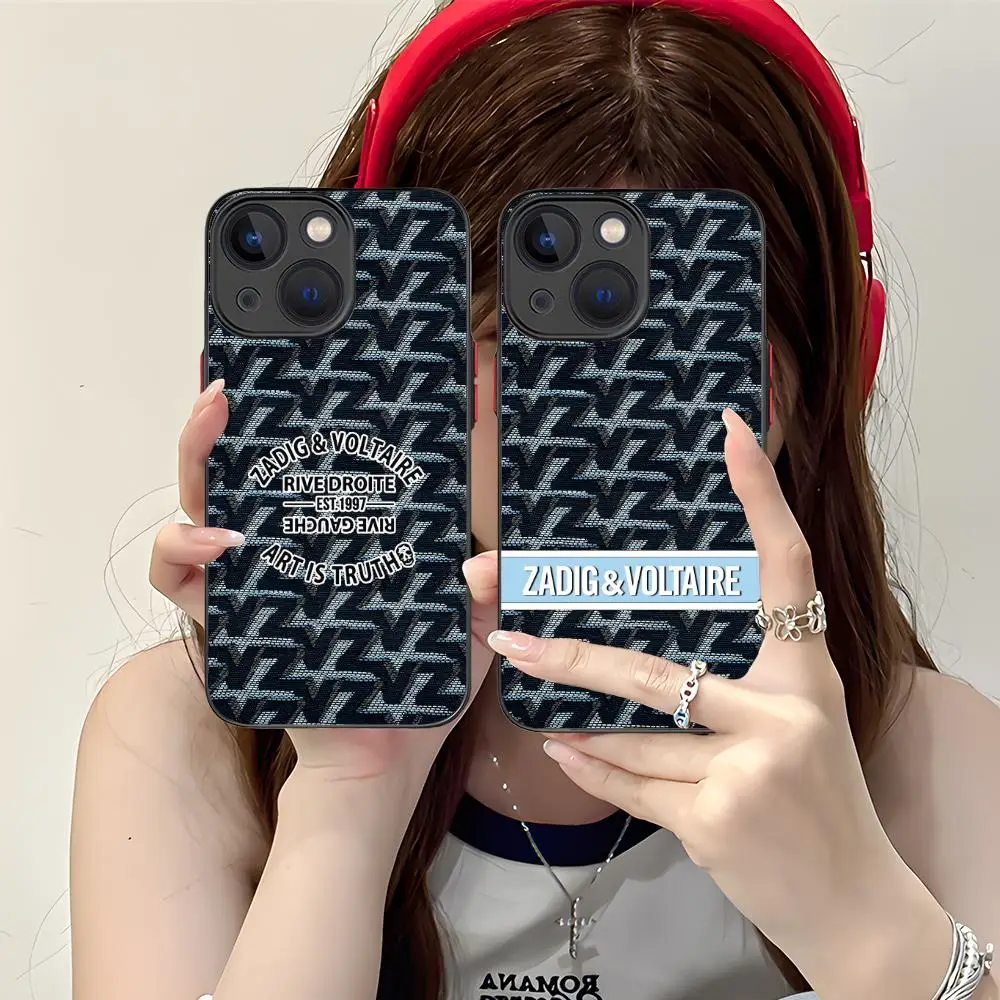 الفاخرة Z-ZV قضية الهاتف المحمول آيفون 16 15 14 13 12 11 X XR XS 8 7 برو ماكس زائد لون صغير سيليكون واقية غطاء فاخر